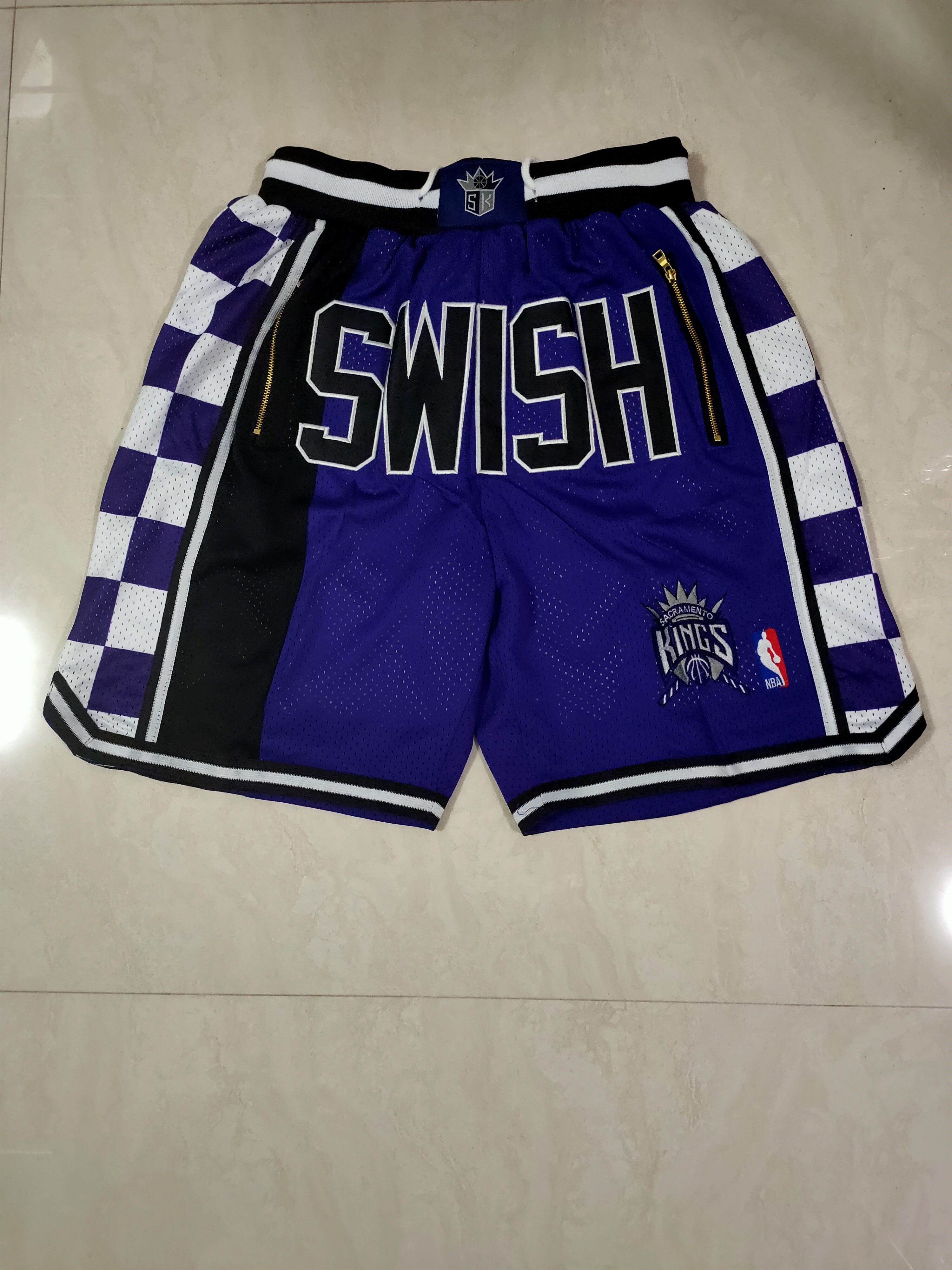 Men NBA 2021 Sacramento Kings Purple Shorts